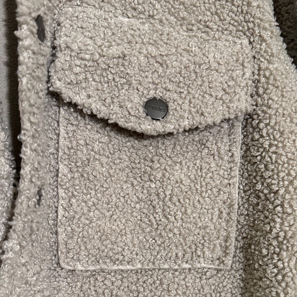 Cozy Taupe Sherpa Shacket - Picture 2 of 4